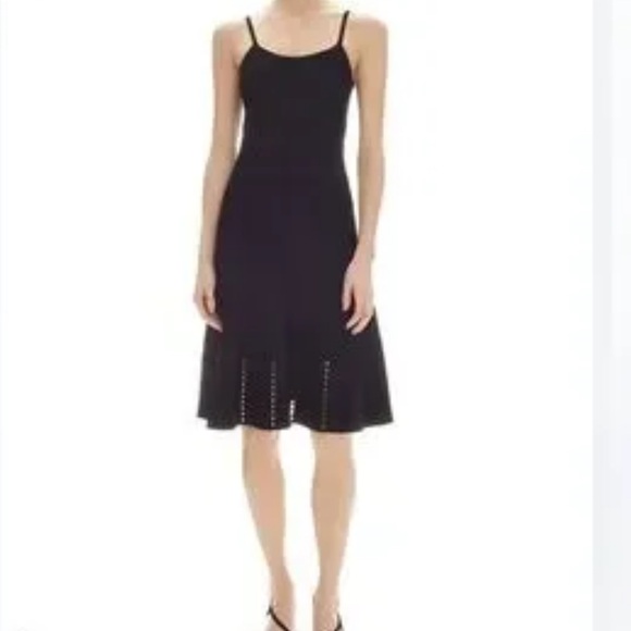 Sandro Paris “Winsley” Black Elegant A-Line Knee Length Knit Dress. Size S. - Picture 1 of 5